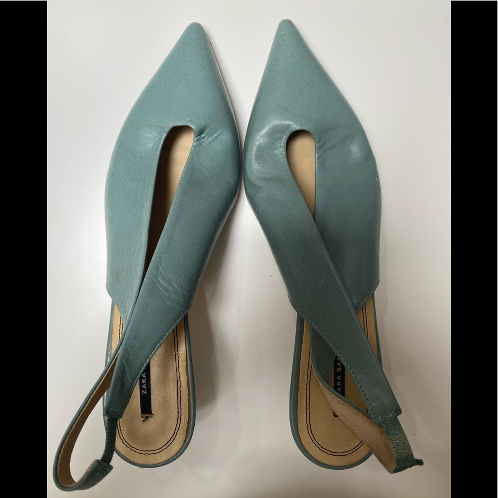 Zara Slingeback Leather High Heels